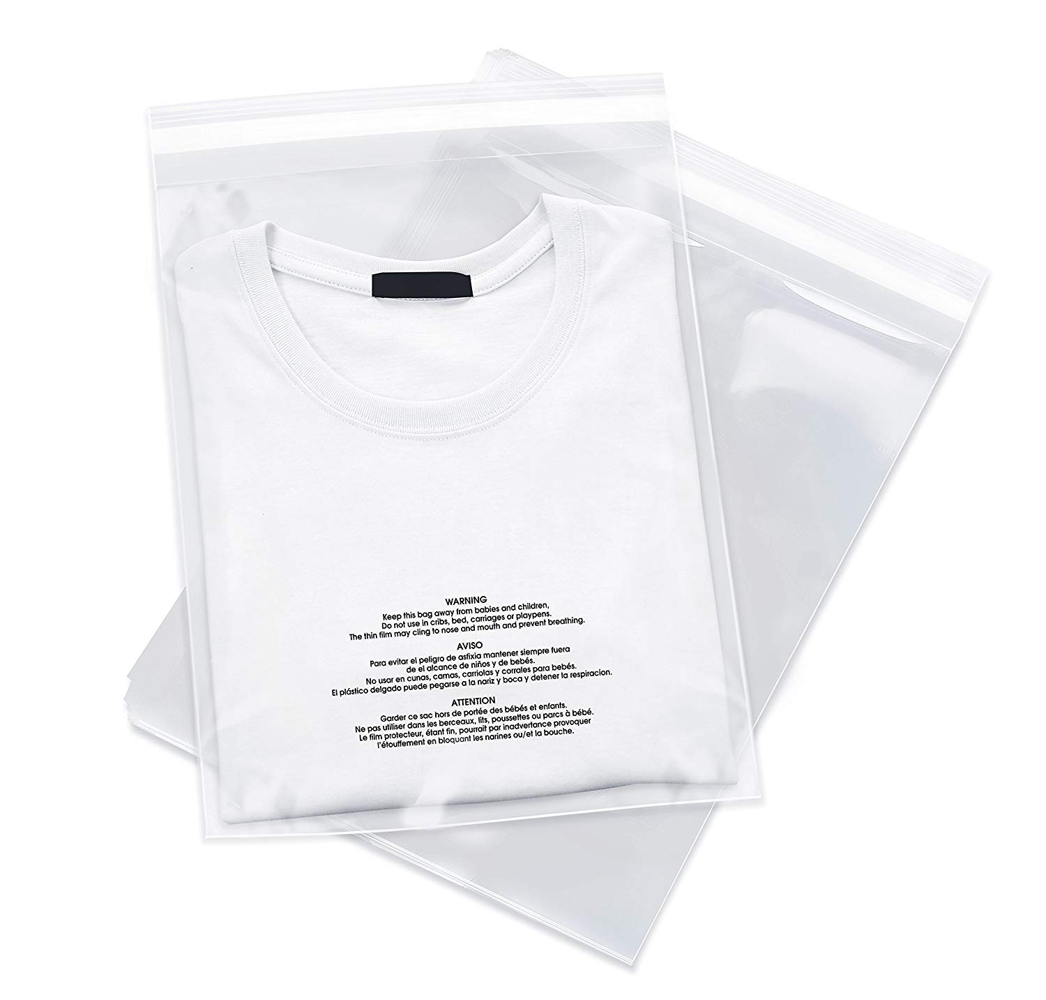 Details about   100 Packs of Self Seal Garment Packing Bags Adhesive Clothes Bag Ivory Polythene 